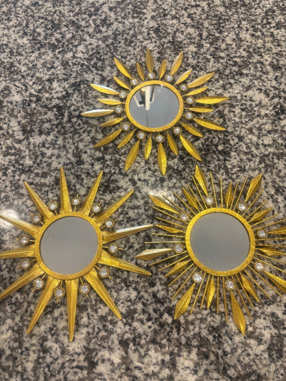 SET OF 3 GOLDEN SUNBURST